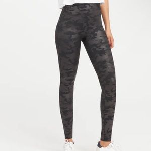 Spanx Faux Leather Camo Leggings